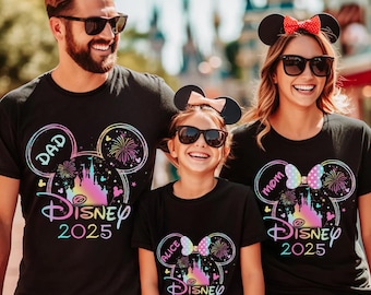 Disney Family Matching Shirt, Disney 2025 Shirt, Personalized Disney 2025 Trip Shirts, Disneyland Shirts, Disney Vacation T-shirt
