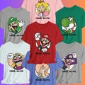 Super Video Game Brothers Matching Shirts, Retro Gamer Family Shirt, Plumber Group Tee, Gamer Vacation Outfit, Kids & Adults T-Shirts