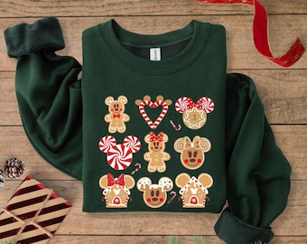Mickey and Minnie Gingerbread Sweatshirt and Tshirt | Disneyland Christmas Shirt | Christmas Party Shirt