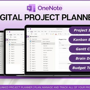 Modello di pianificatore OneNote Modello di pianificatore OneNote Planner minimalista Diagramma di Gantt per la gestione dei progetti Planner annuale di 12 settimane Modelli di OneNote