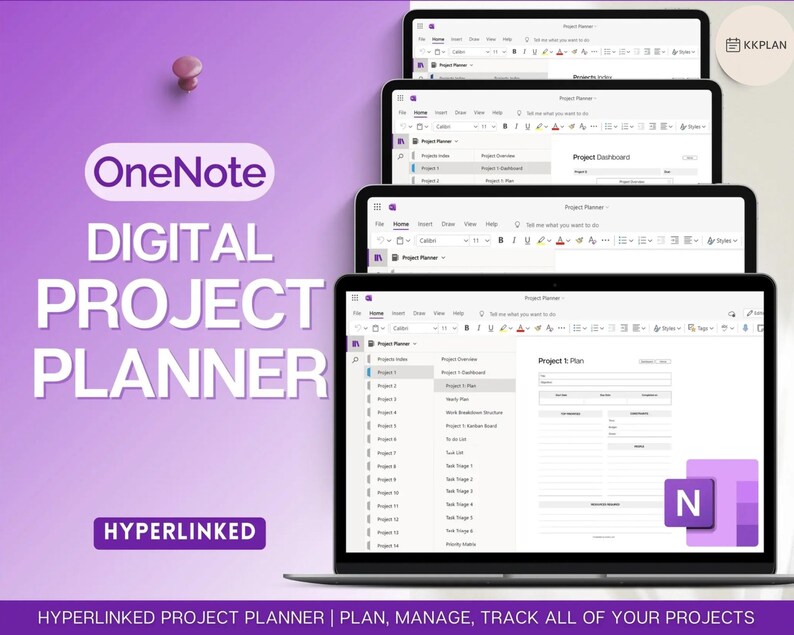Onenote Planner Template One Note Template Planner Minimalist Planner ...