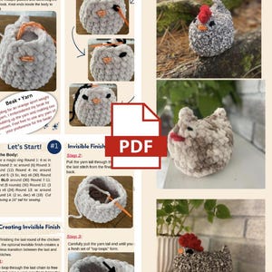 Stardew Valley Gift Stardew Chicken Stardew Valley Chicken Pattern Crochet Chicken Crochet Beginner Friendly Chicken Ornament NO SEW