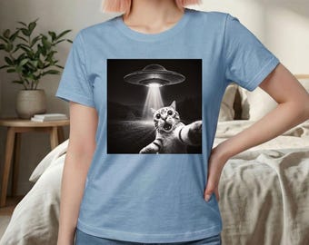 Funny Cat UFO Abduction Comfort Colors® Shirt