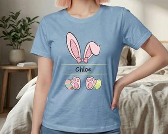 Custom Bunny Easter Shirt, Comfort Colors® Personalised