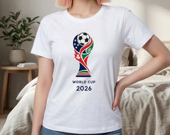 World Cup 2026 Comfort Colors® Shirt, Soccer Trophy Graphic, USA Canada Mexico