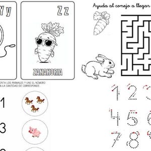 Plantillas para colorear letras y dibujos en español Aprende el Abecedario Jugando
