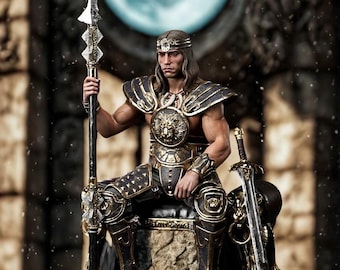 Conan the Barbarian STL | Heroic Fantasy Warrior 3D Printable Model | Musclebound Sword Fighter Figure