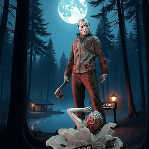 Jason Voorhees Horror Statue STL | Friday the 13th 3D Model for Printing