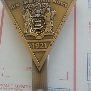 Official NJ State Police Seal Windshield Badge