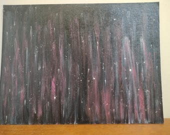Veil of Light – Glow-in-the-Dark Galaxy on Canvas Board