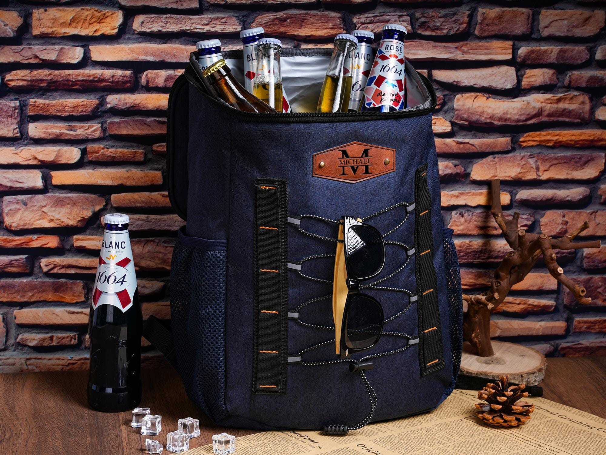 Personalized Groomsmen Cooler Backpack,Insulated Cooler Beer Bag,Gift for Dad,Custom Cooler Backpack,Hiking Cooler Backpack,Gift for Golfer