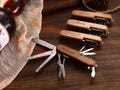 Personalized Multi-Tool Knife: Engraved Wood Groomsmen Gift,Wedding Party Gifts,BestMen Gifts Knives