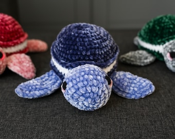 Tortugas Macaron - Peluche de crochet hecho a mano / Regalo de tortuga macaron kawaii