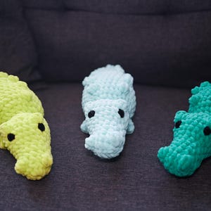 Gator Squad – Handmade Amigurumi Crochet Plush | Soft Kawaii Alligator Toy | Unique Gift for Kids & Animal LoversGift