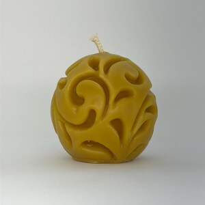 Pure Beeswax Cast Ball Candles, 100% Beeswax