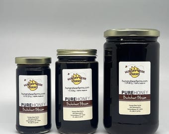 Raw Buckwheat Honey: Pure, Lightly Strained - Finger Lakes NY