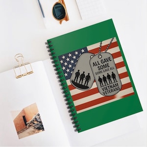 Veteran Tribute Spiral Notebook - All Gave Some, Perfect for Memorials, Journaling, Gift for Veterans, Patriotic, Military