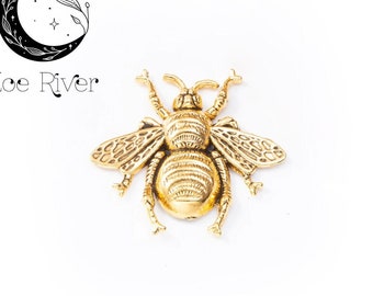 Gold bee brooch, or silver, bronze, copper or rainbow bee brooch. Bee jewelry. Bee pin. Bee broach. Unique bee brooch. Dainty bee brooch.