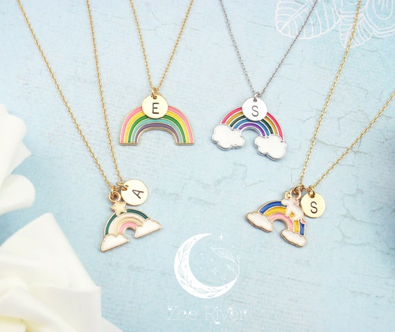 Monogram initial necklace gold deals