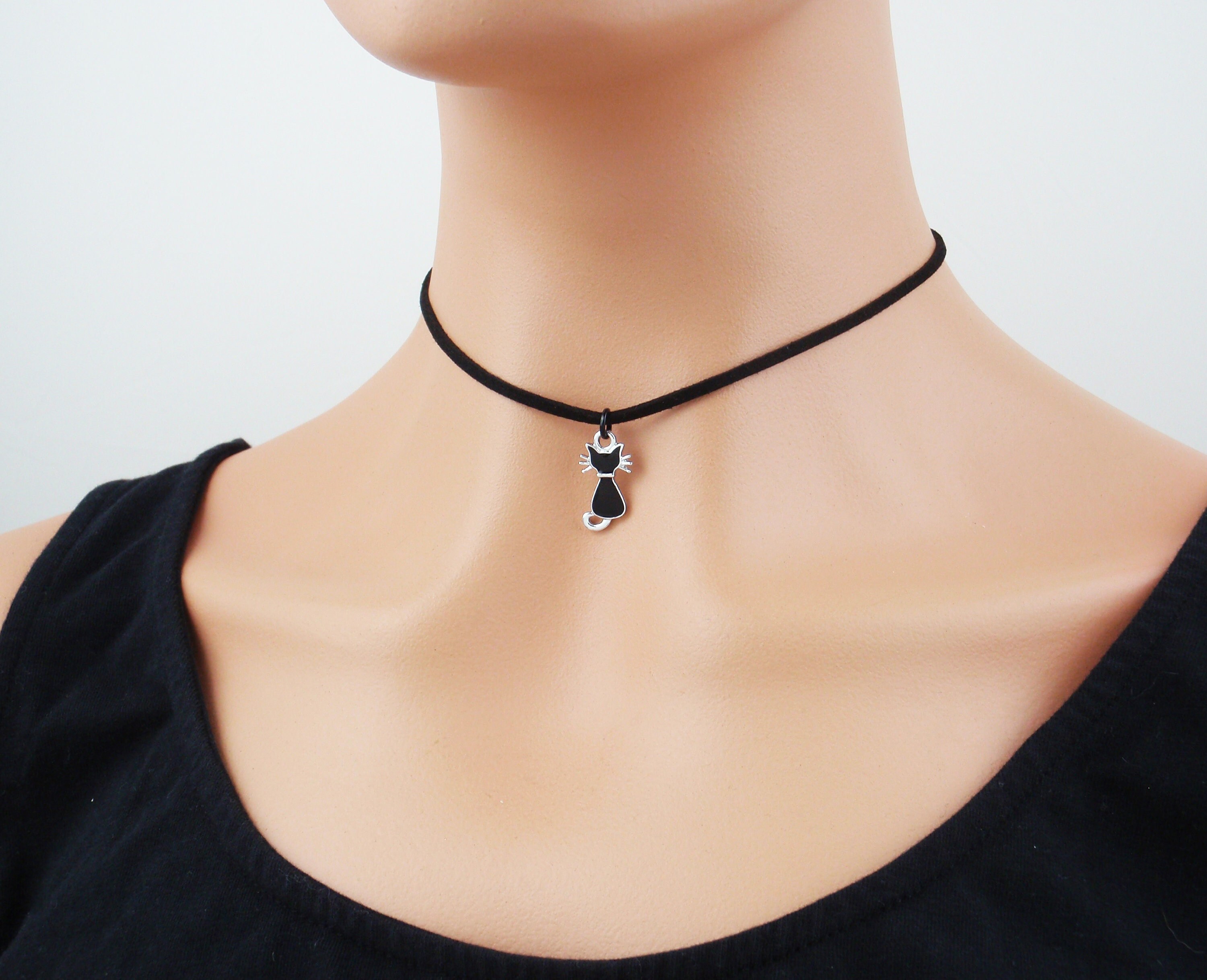 GolbalJew Black White Choker Necklaces for Women Dainty Infinity Collar  Necklace Simple Cute String Chokers Christmas Gifts for Women Girls