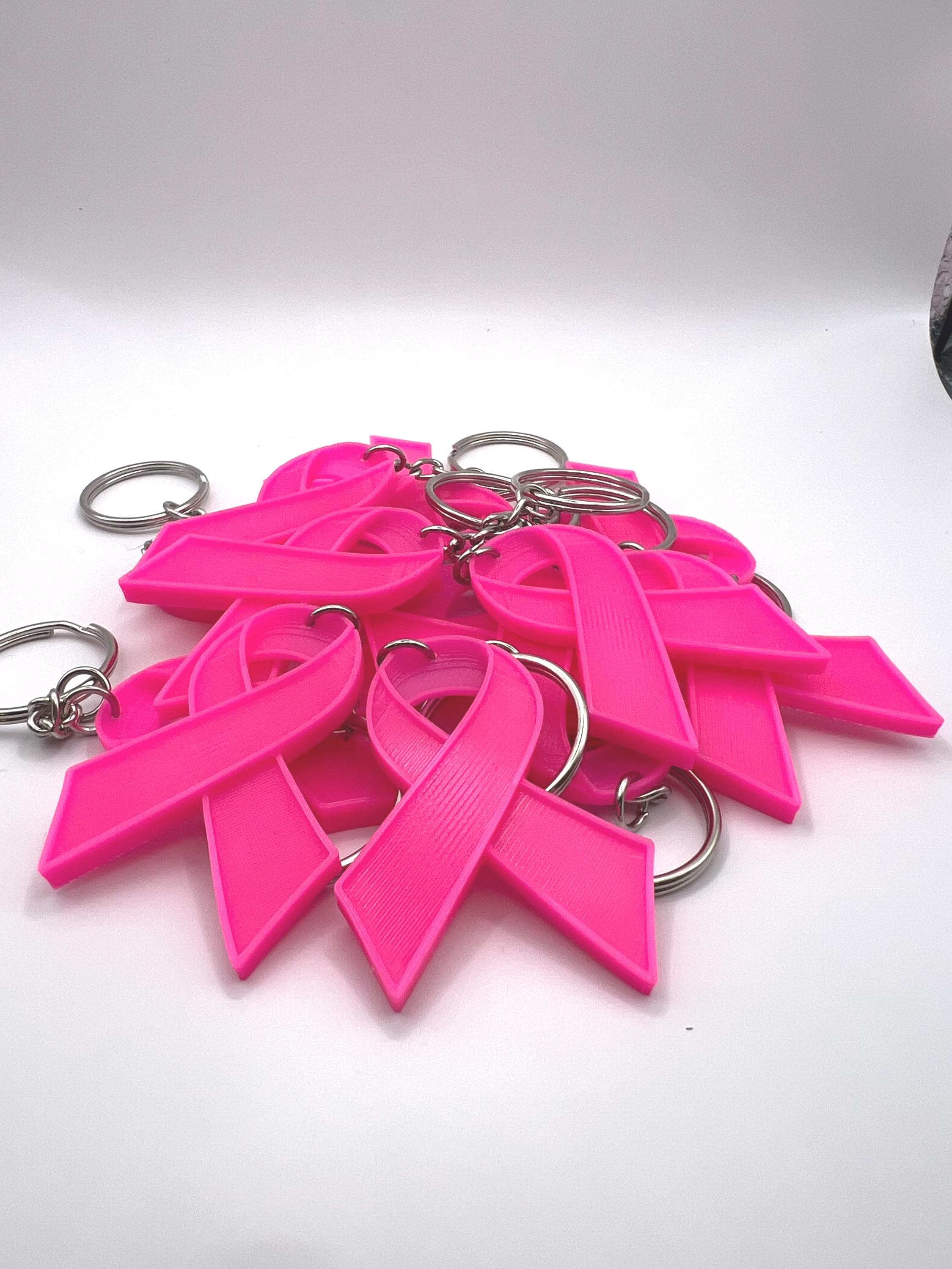 Cancer Ribbon Key Chain - Etsy