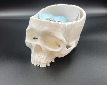 Tazón de dulces con forma de calavera