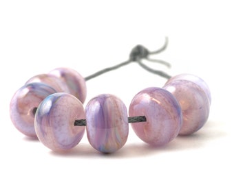 Heather Pink Lampwork Glass Beads