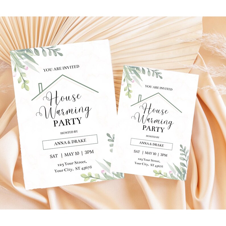 Editable Housewarming Invitation Digital House Warming Party Boho ...