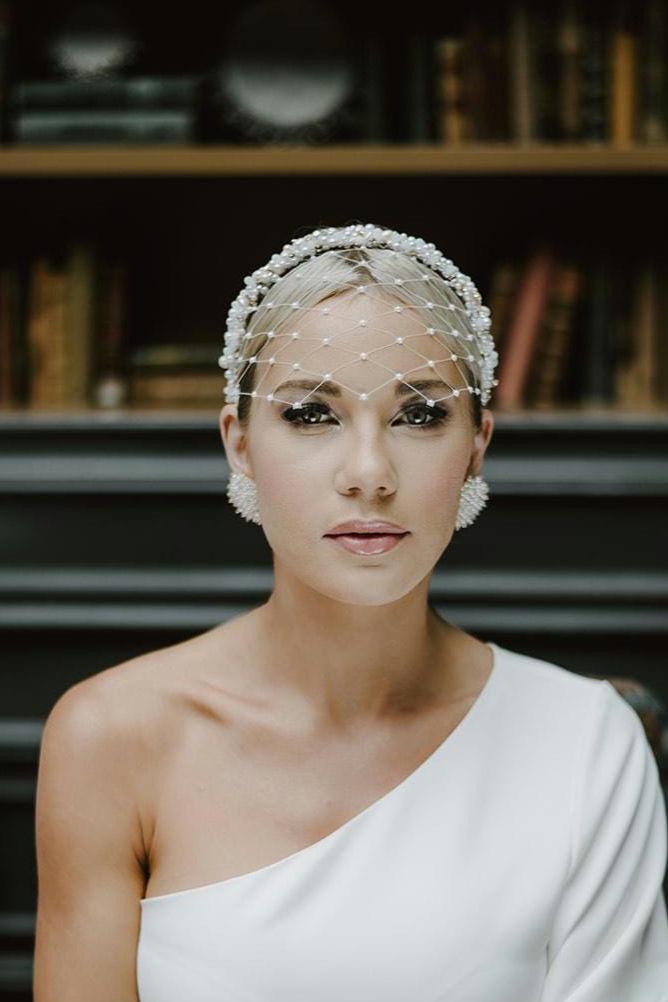 Pearl Bridal Headband: Crystal Couture Wedding Headpiece 