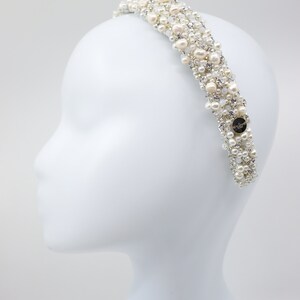Pearl & crystal headband. Bridal Headband. Pearl headband. Wedding hair accessories. Wedding headband. Wedding headpiece. Bridal Headband. image 3