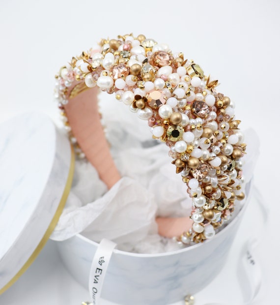 Gold ring headband top