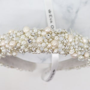 Pearl & crystal headband. Bridal Headband. Pearl headband. Wedding hair accessories. Wedding headband. Wedding headpiece. Bridal Headband. image 2