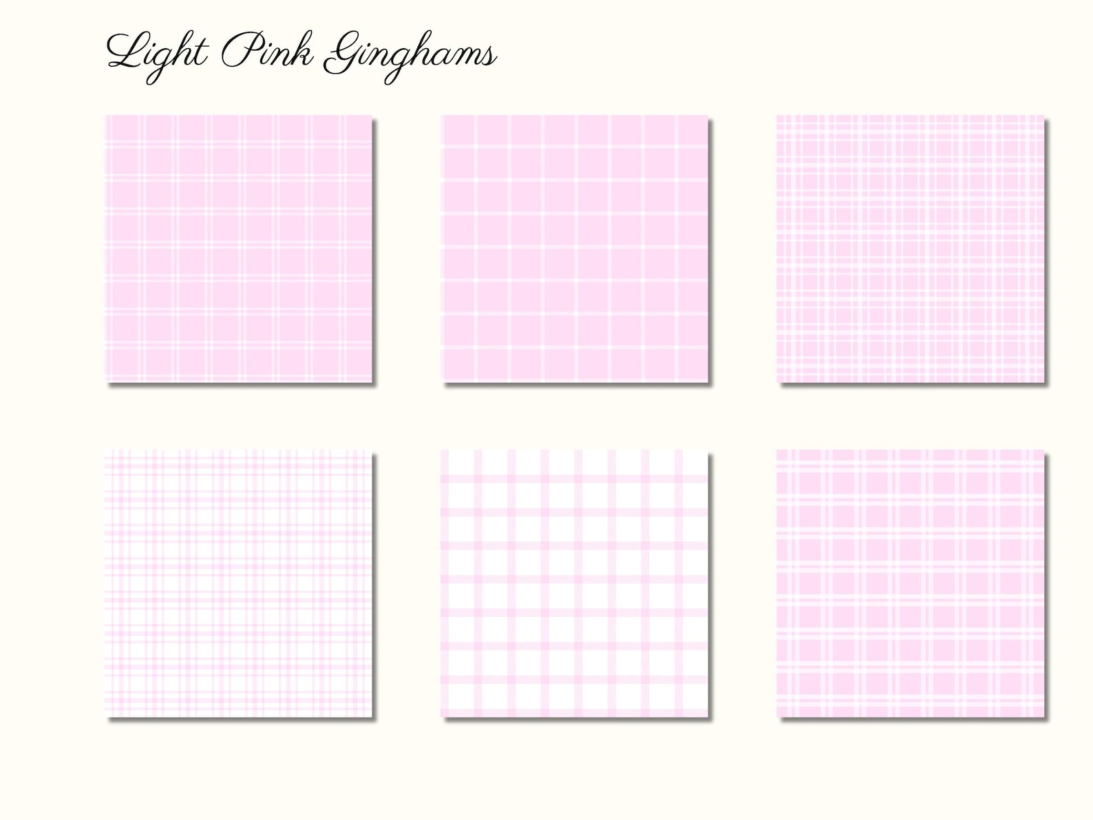 Pink and White Plaid Digital Paper Light Pink Background Junk Journal ...