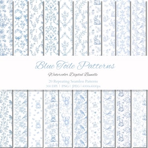 Naadloos blauw toile-patroon Blauwe toile-achtergrond kinderkamerpatroon