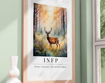 INFP Deer Art Print - Dreamy Personality Wall Decor (Digital Download)