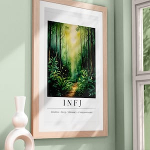 INFJ Personality Art Print - MBTI 16 Personalities, Wall decor, gift idea, Digital download