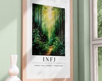 INFJ Personality Print – The Advocate, Forest Art (Digital Download)