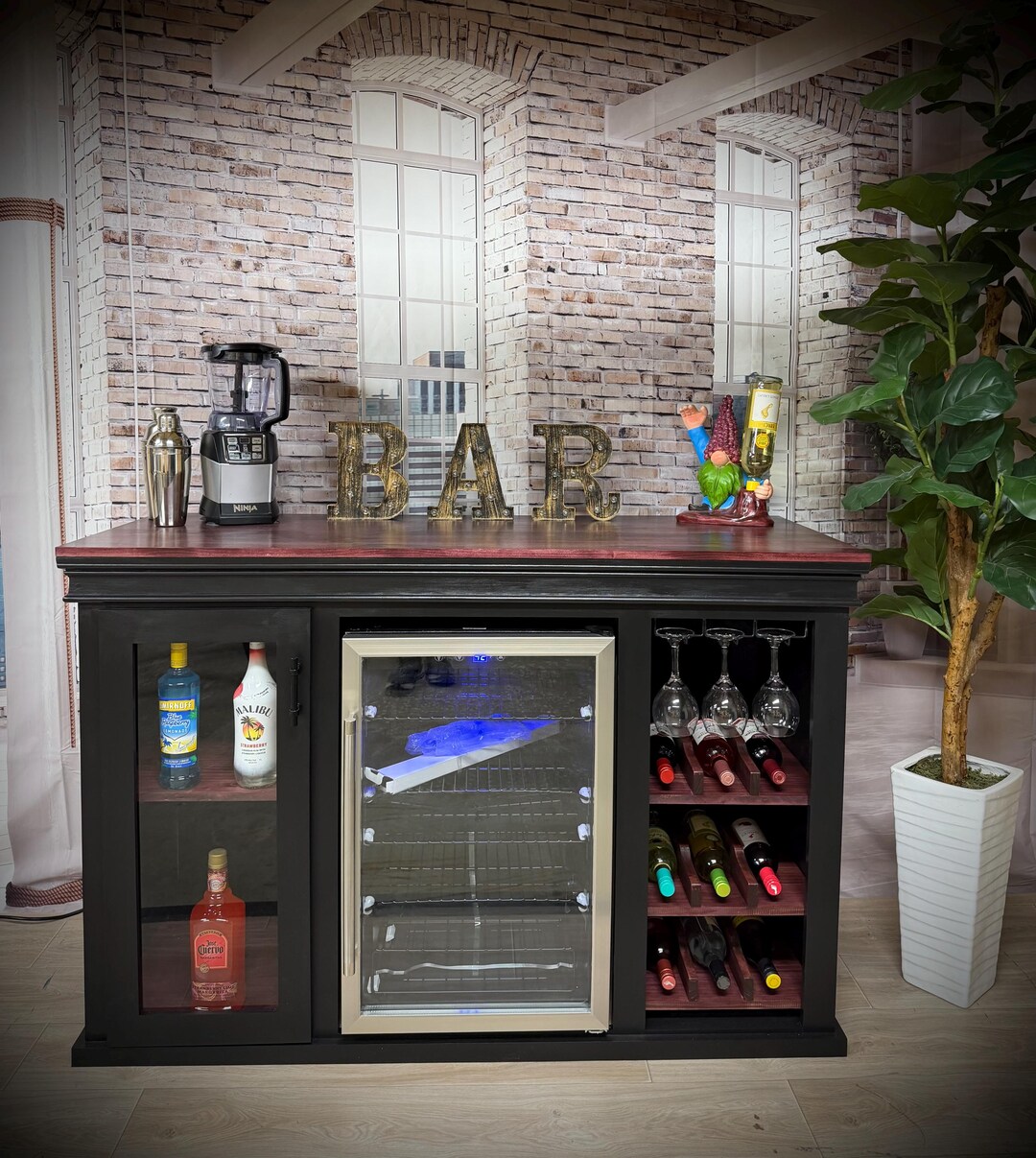 Bar With Fridge - Etsy