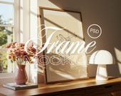 Vertical PSD Frame Mockup, DIN A Ratio Wood Frame Mockup, Psd Template For Prints and Artwork, Poster Mockup, Home Interior Frame Mockup