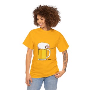 Cheers & Beers Unisex Heavy Cotton Tee - Funny Beer Shirt, Gift for Beer Lovers, Casual Wear, Party Outfit, Unique Drinking Tee