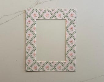 Handmade Floral Trellis Pink and Green Grandmillenial Photo Mat