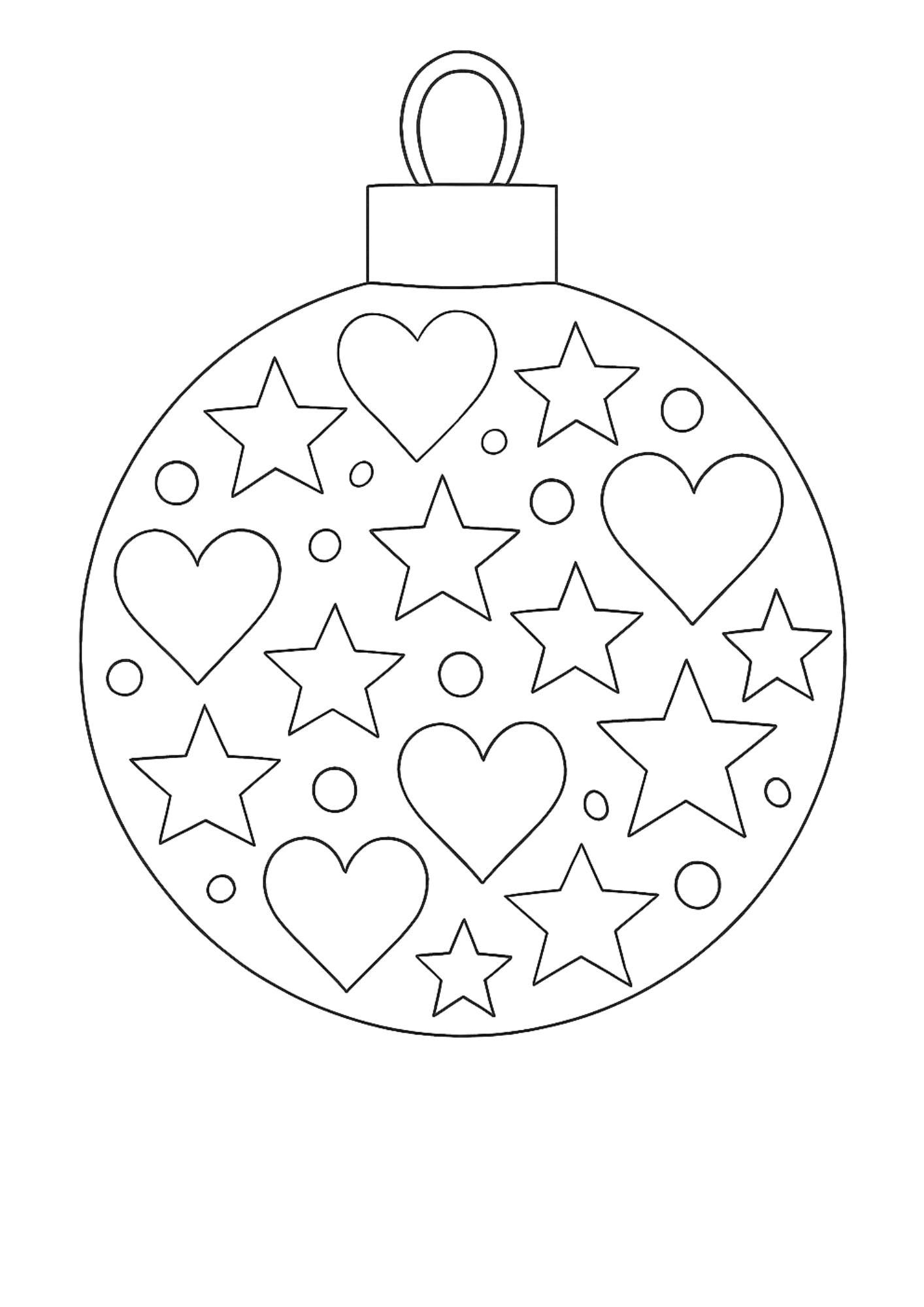 Christmas Ornament Coloring Pages for Kids – 18 Printable Bauble ...