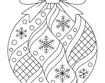 Christmas Ornament Coloring Pages for Kids – 18 Printable Bauble Designs PDF, Holiday Activity Sheets, Christmas Coloring Book