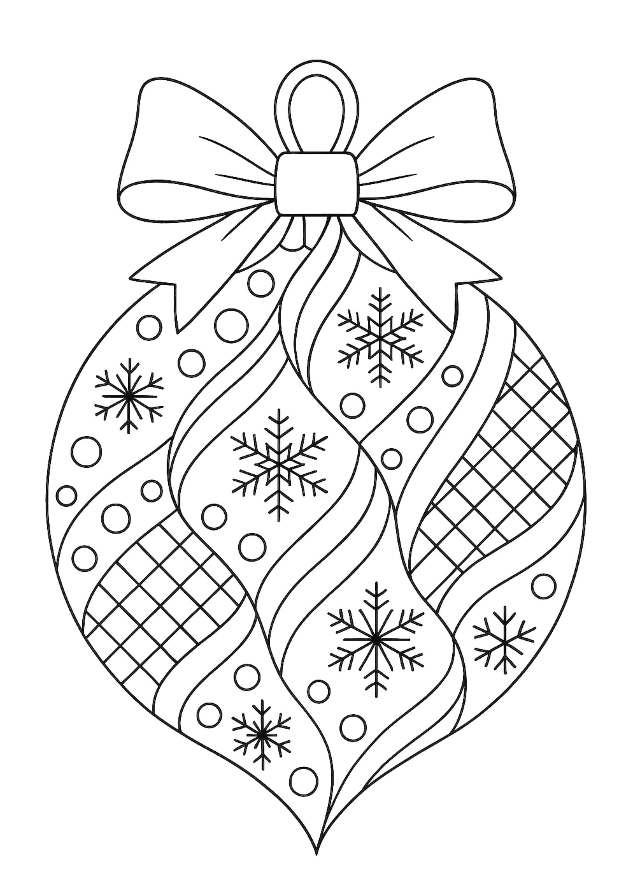 Christmas Ornament Coloring Pages for Kids – 18 Printable Bauble ...