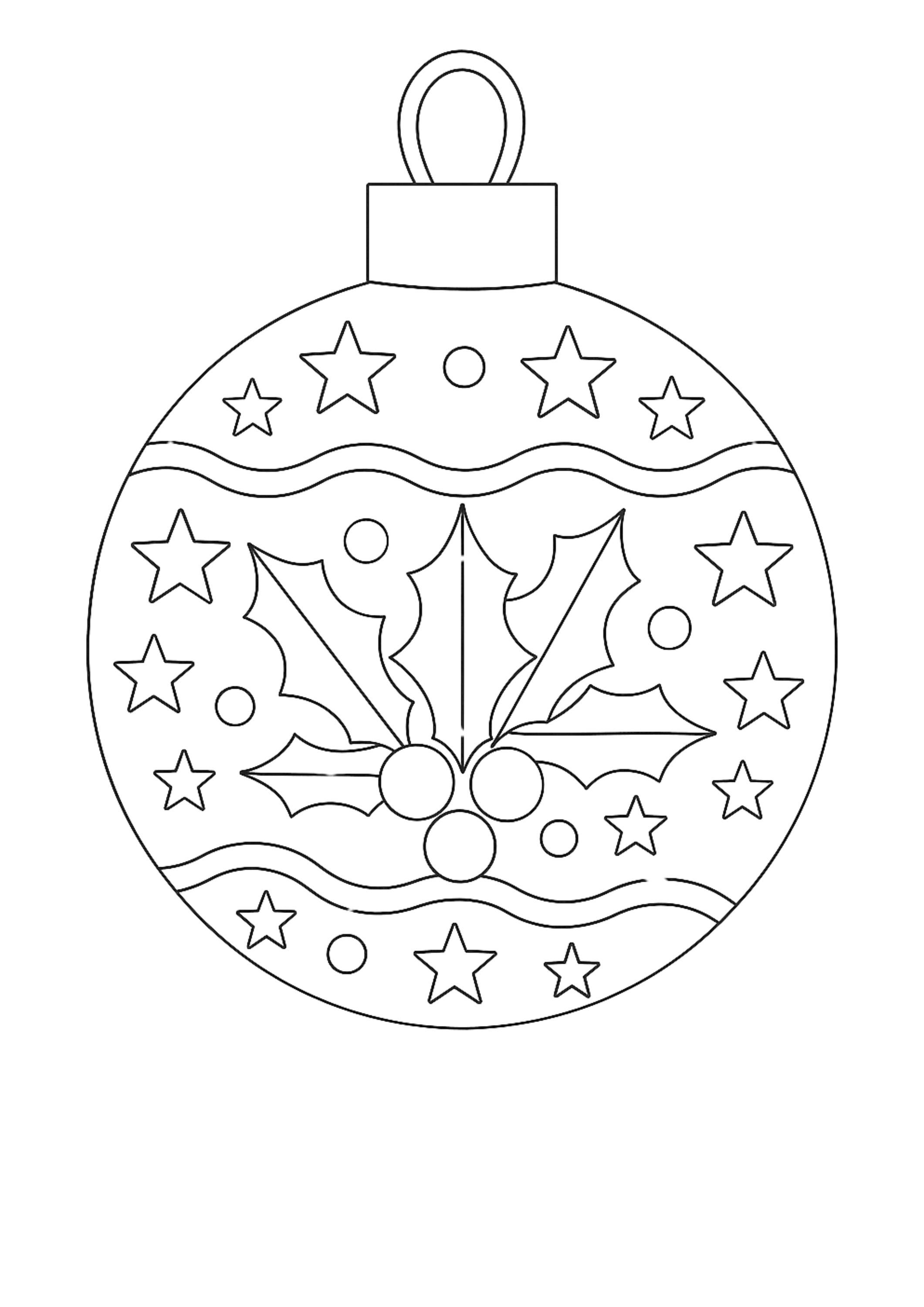 Christmas Ornament Coloring Pages for Kids – 18 Printable Bauble ...