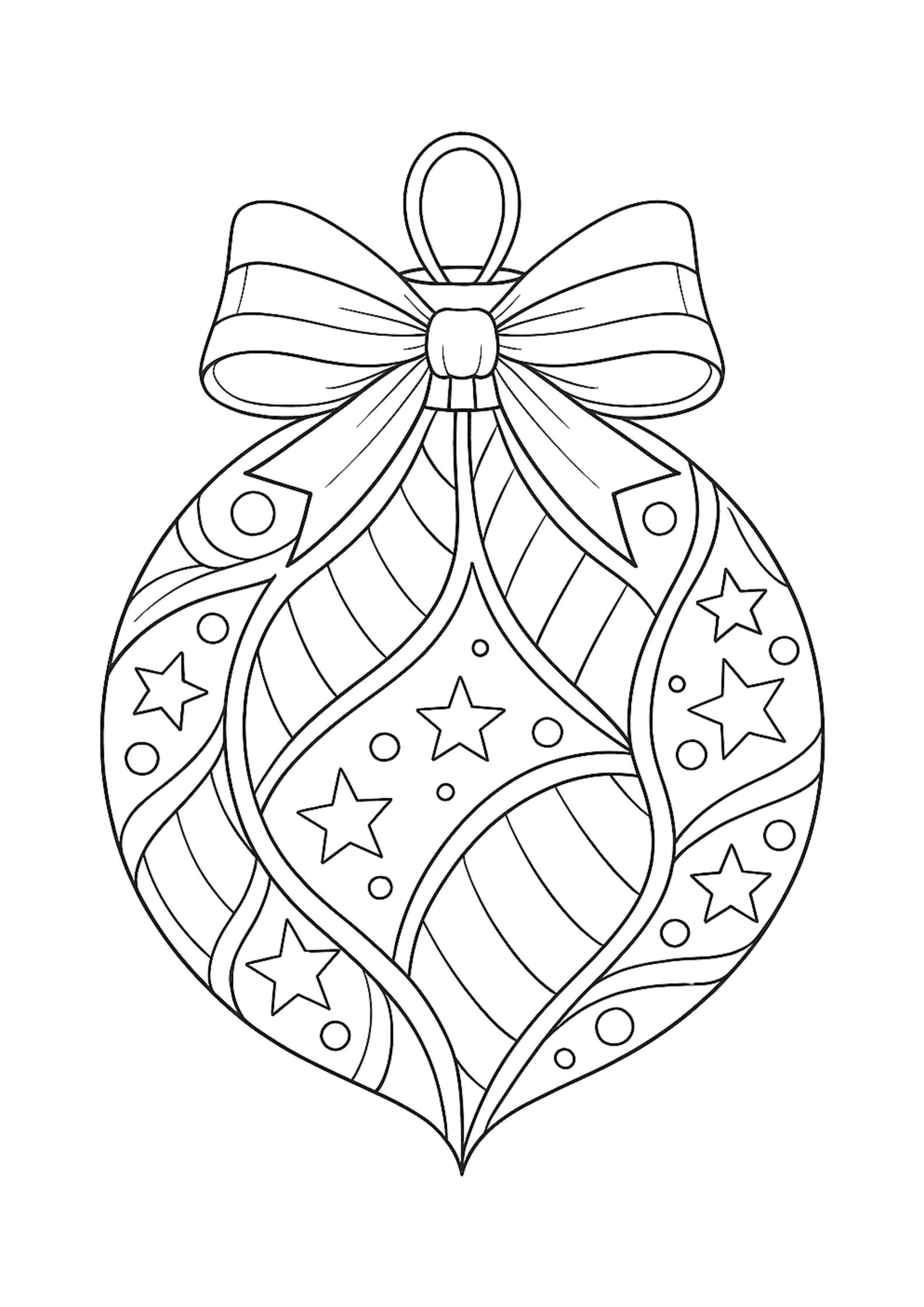Christmas Ornament Coloring Pages for Kids – 18 Printable Bauble ...