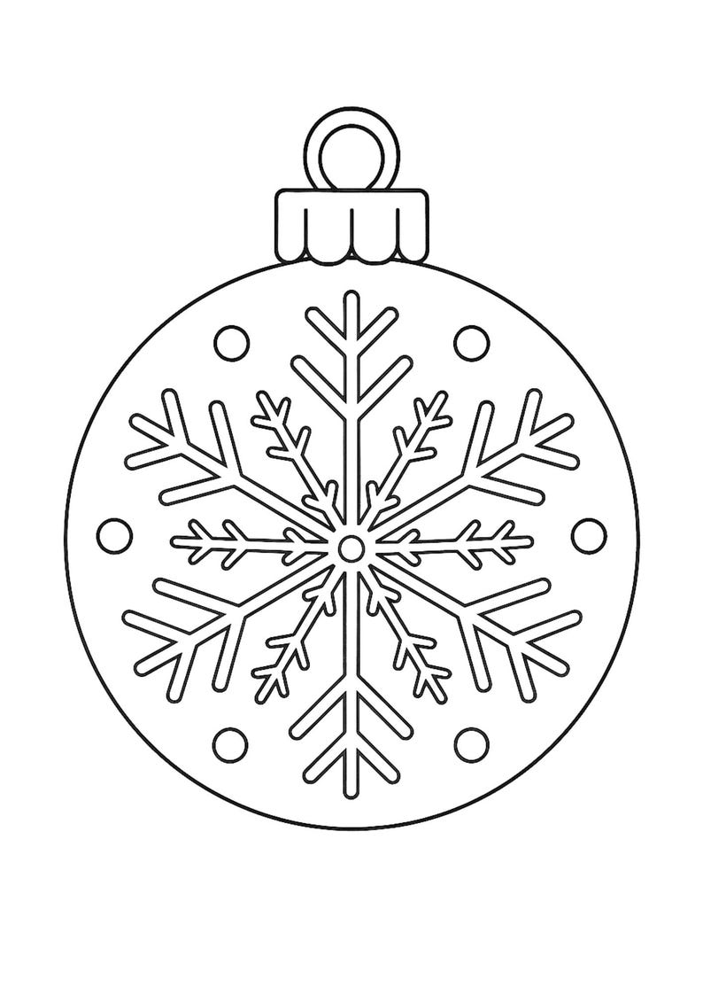 Christmas Ornament Coloring Pages for Kids – 18 Printable Bauble ...