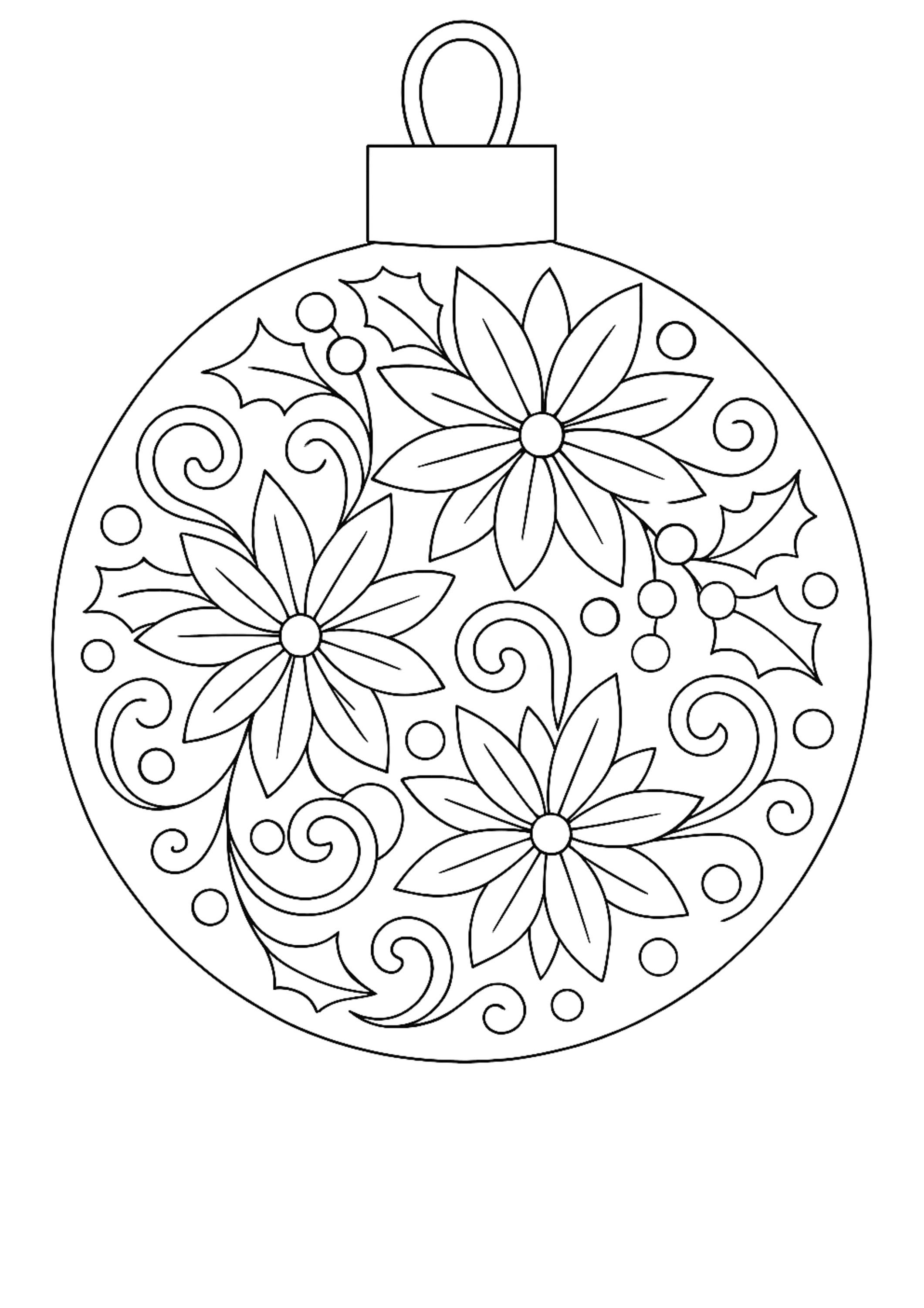 Christmas Ornament Coloring Pages for Kids – 18 Printable Bauble ...