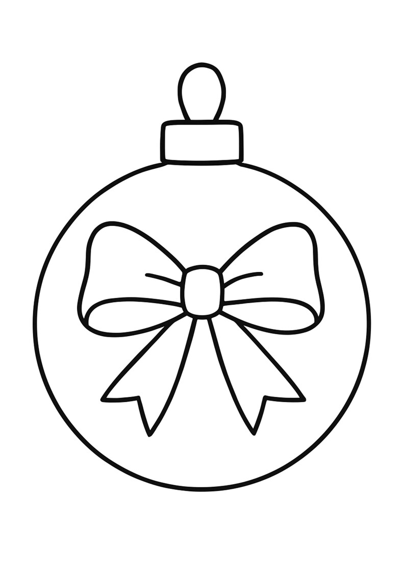Printable Christmas Ornament Coloring Pages | 10 A4 Holiday Bauble ...