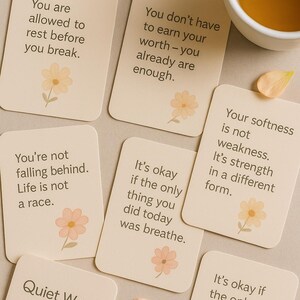 Selbsthilfe, Karten für sie, psychische Gesundheit, Heilung Affirmationen, Selbstliebe Geschenk, sofortiger Download, druckbares Pdf, zur emotionalen Unterstützung